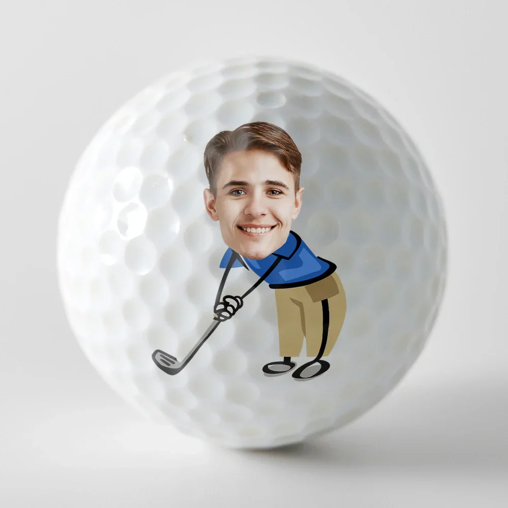 Custom Photo If Found Return To This Guy Funny Art - Personalized Golf Ball - Image 4