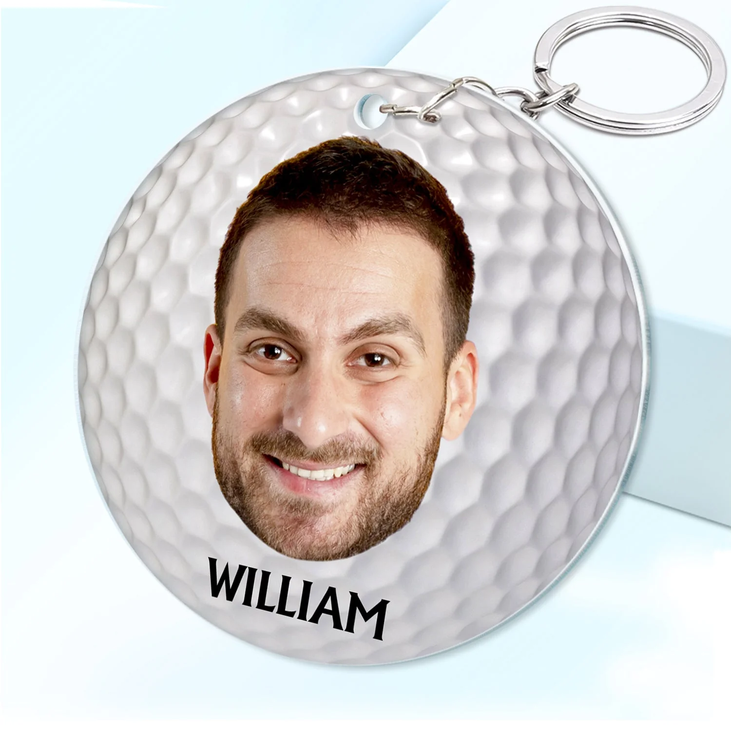 Custom Photo If Found Return To This Guy - Gift For Dad, Father, Grandpa, Golfer, Golf Lover - Personalized Acrylic Keychain - Image 3