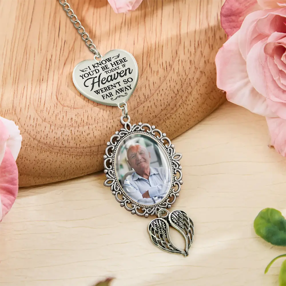 Custom Photo If Heaven Weren't So Far Away - Personalized Graduation Tassel Charm - Image 4