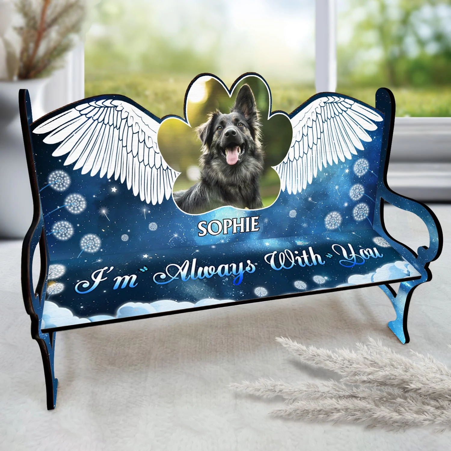 Custom Photo If Love Alone Could Have Kept You Here - Memorial Gift For Cat Lovers, Dog Lovers - Personalized Memorial Bench - Image 2