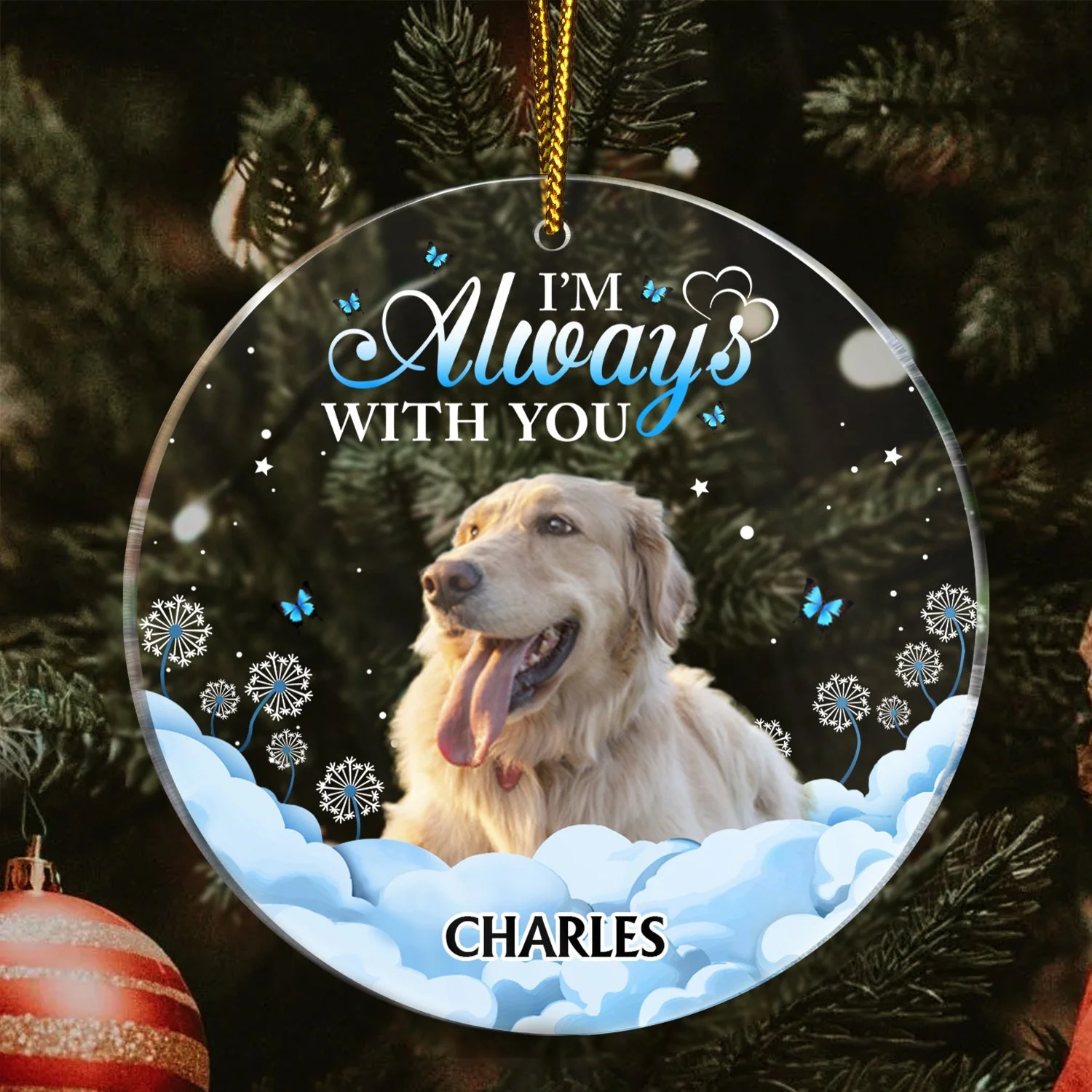 Custom Photo If Love Could Have Saved You - Christmas, Memorial Gift For Dog Lovers, Cat Lovers - Personalized Circle Acrylic Ornament - Image 4