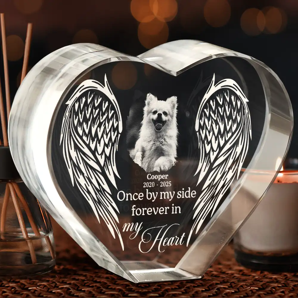 Custom Photo If Love Could Have Saved You - Personalized Crystal Heart - Image 3