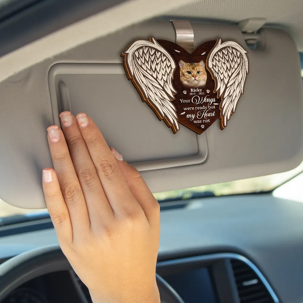 Custom Photo If Love Could Have Saved You, You Would Have Lived Forever - Personalized Custom Shaped Car Visor Clip - Image 5
