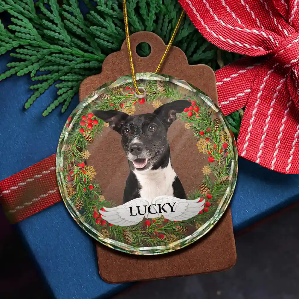 Custom Photo If Love Could Saved You Pet Lover - Personalized Circle Glass Ornament - Image 6