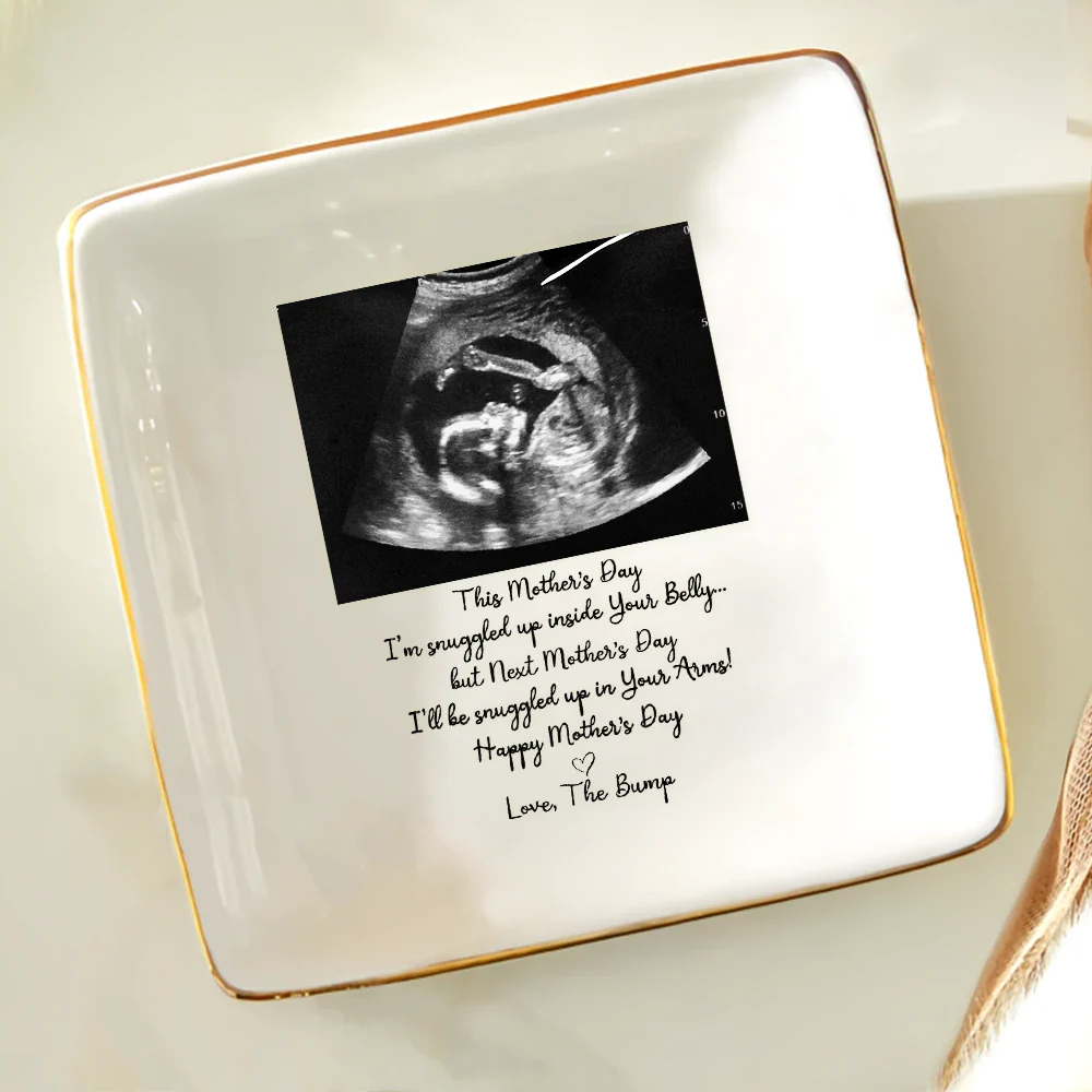 Custom Photo I'll Be Snuggled Up In Your Belly - Personalized Ring Dish - Image 5
