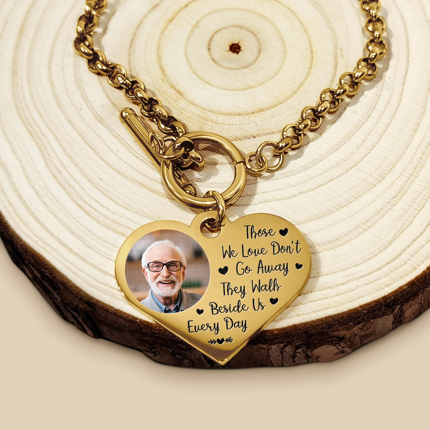 Custom Photo I'll Carry You - Memorial Gift For Family, Siblings, Friends, Dog Lovers, Cat Lovers - Personalized Heart Bracelet - Image 3