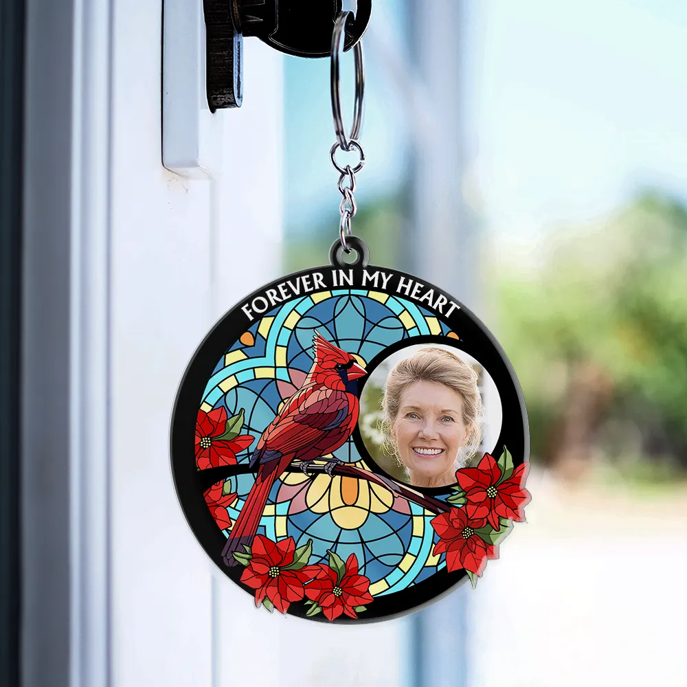 Custom Photo I'll Carry You With Me Memorial - Personalized Acrylic Keychain - Image 3