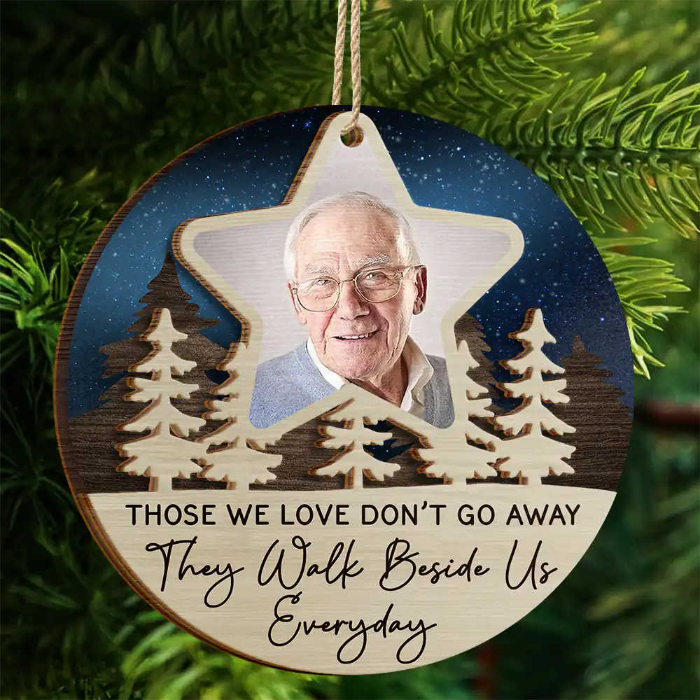 Custom Photo I'll See You On The Other Side Of The Stars - Personalized 2-Layered Wooden Ornament - Image 4