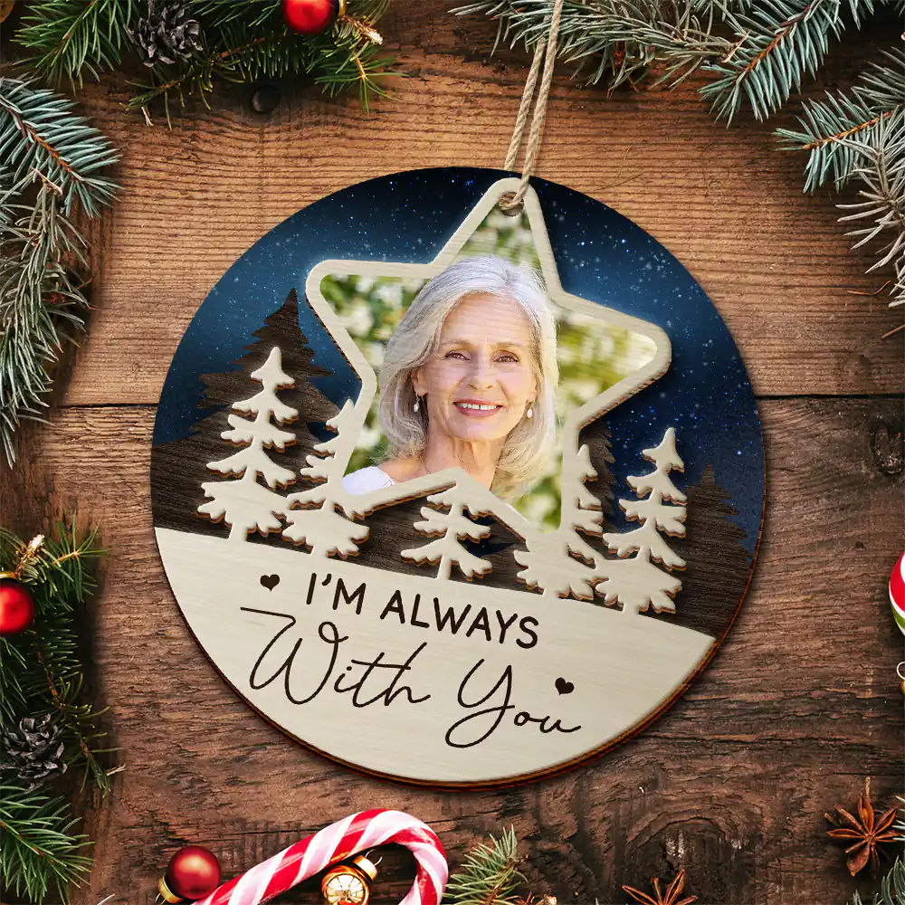 Custom Photo I'll See You On The Other Side Of The Stars - Personalized 2-Layered Wooden Ornament - Image 5