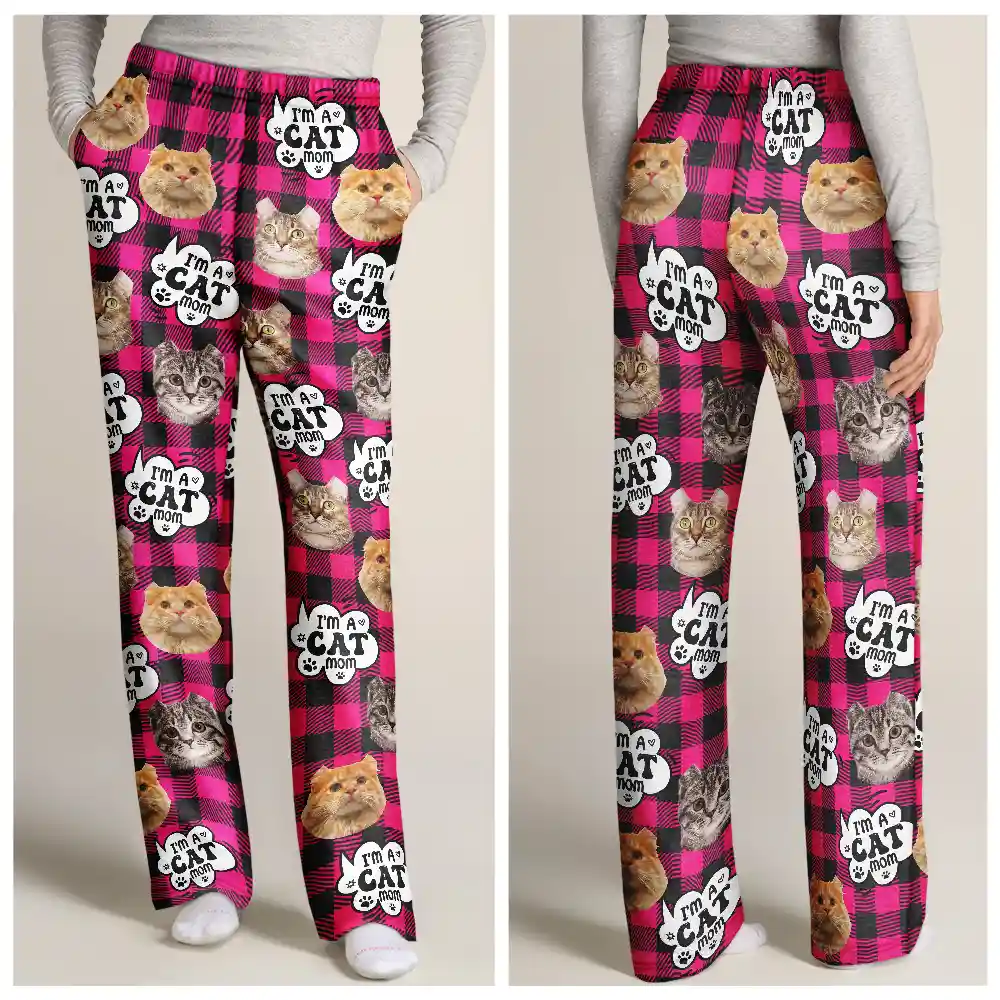 Custom Photo I'm A Cat Person - Personalized Pajama Pants - Image 4