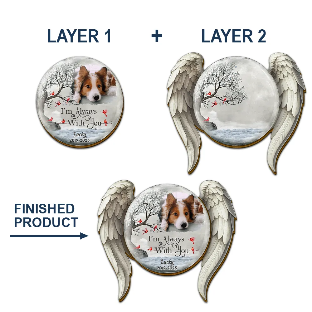 Custom Photo I'm Always With You Angel Wings - Personalized Custom Shaped Car Visor Clip - Image 5
