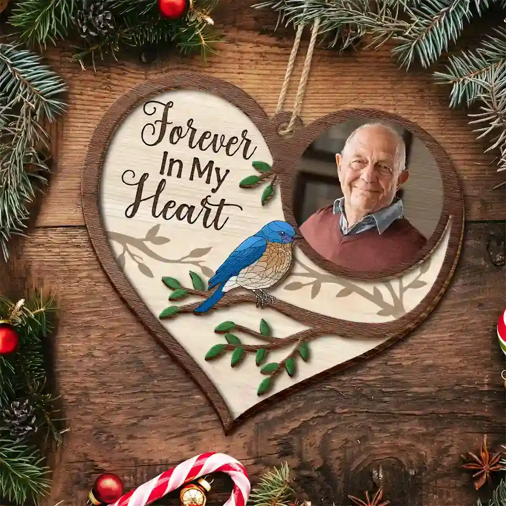 Custom Photo I'm Always With You Family Memorial - Personalized 2-Layered Wooden Ornament - Image 5
