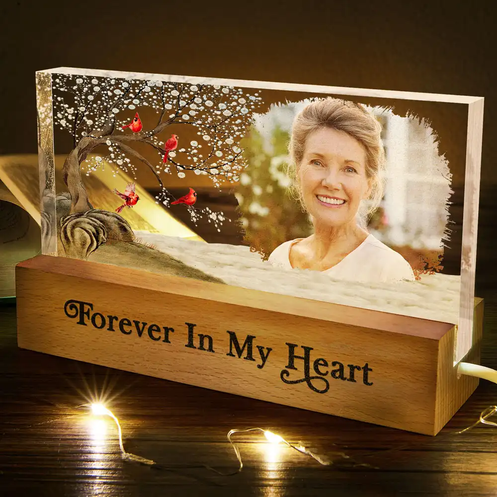 Custom Photo I'm Always With You Family Memorial - Personalized Rectangle LED Light - Image 5