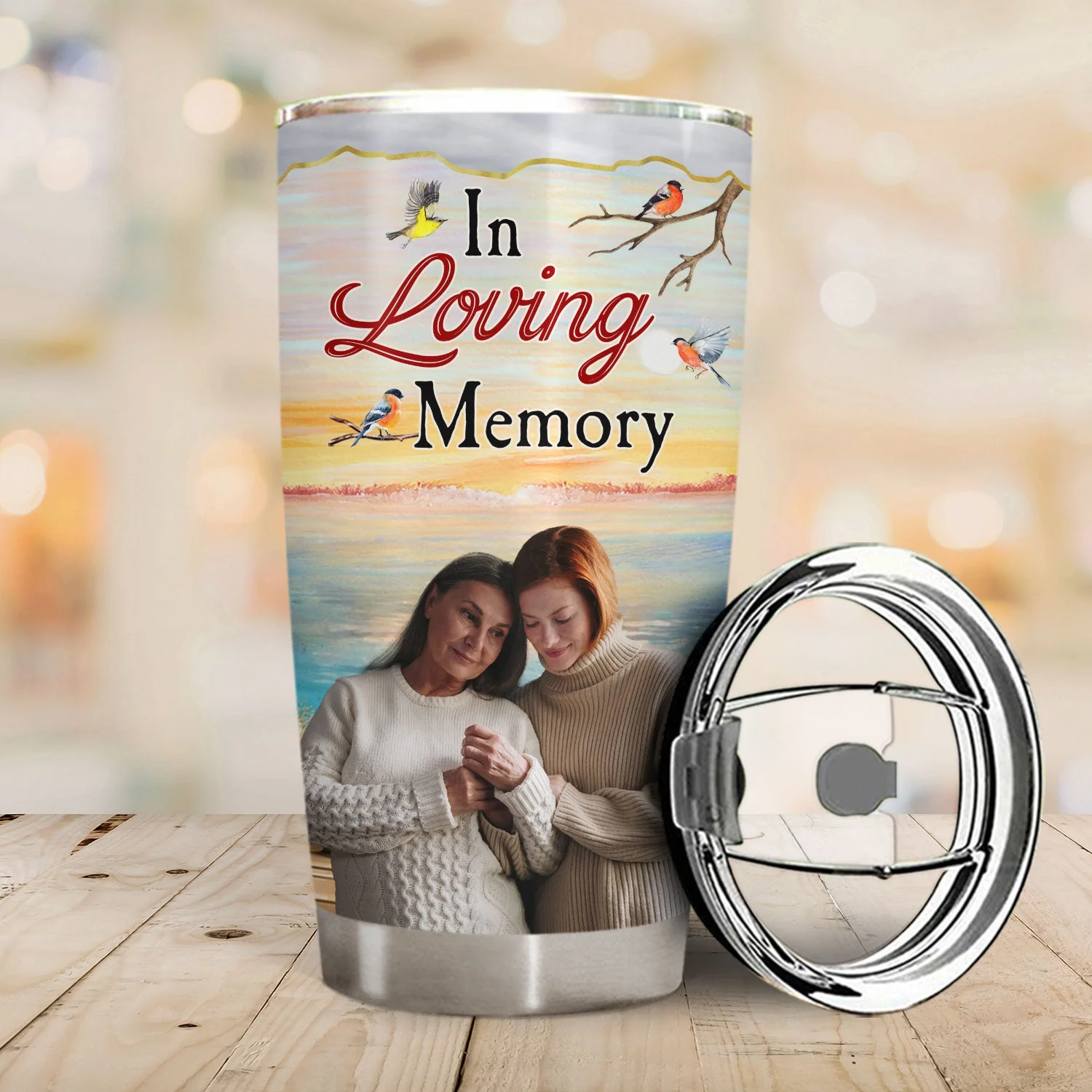 Custom Photo I'm Always With You Lake Pier - Loving, Memorial Gift For Family, Siblings, Friends - Personalized Tumbler - Image 3