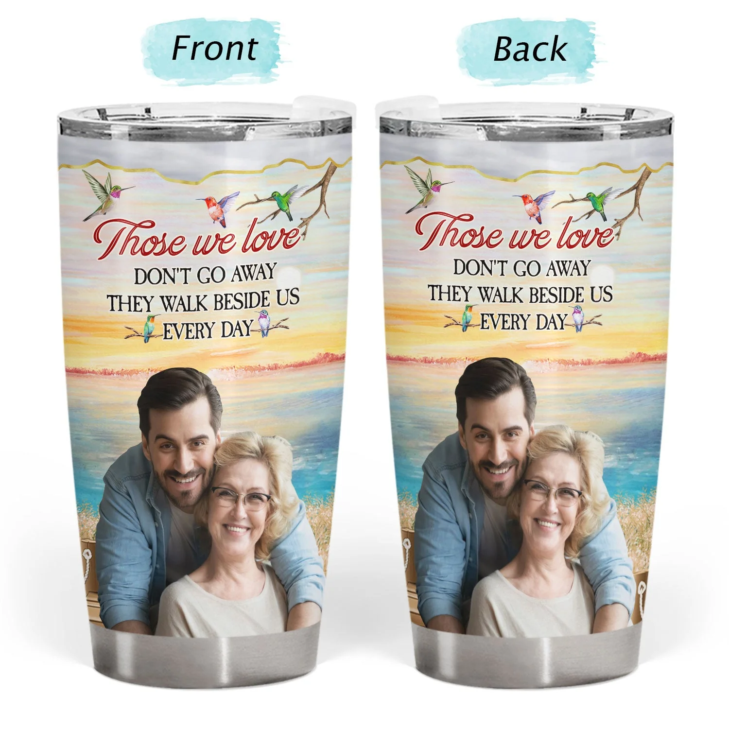 Custom Photo I'm Always With You Lake Pier - Loving, Memorial Gift For Family, Siblings, Friends - Personalized Tumbler - Image 4