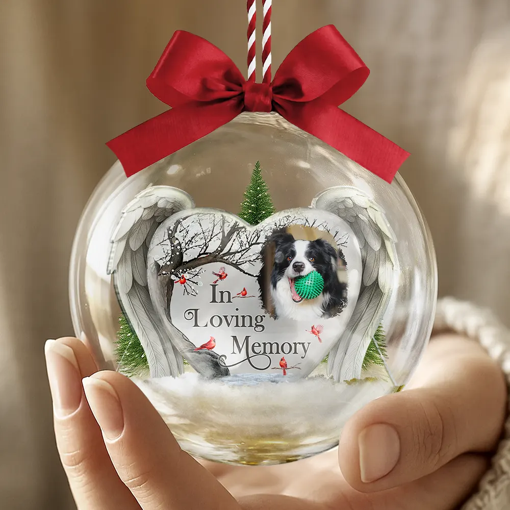 Custom Photo I'm Always With You Memorial Family - Personalized 3D Acrylic Ball Ornament - Image 4