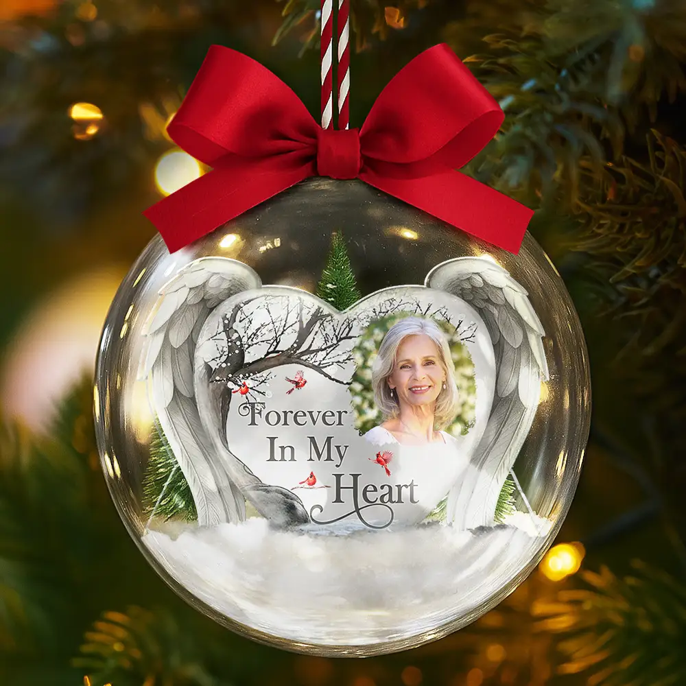 Custom Photo I'm Always With You Memorial Family - Personalized 3D Acrylic Ball Ornament - Image 5