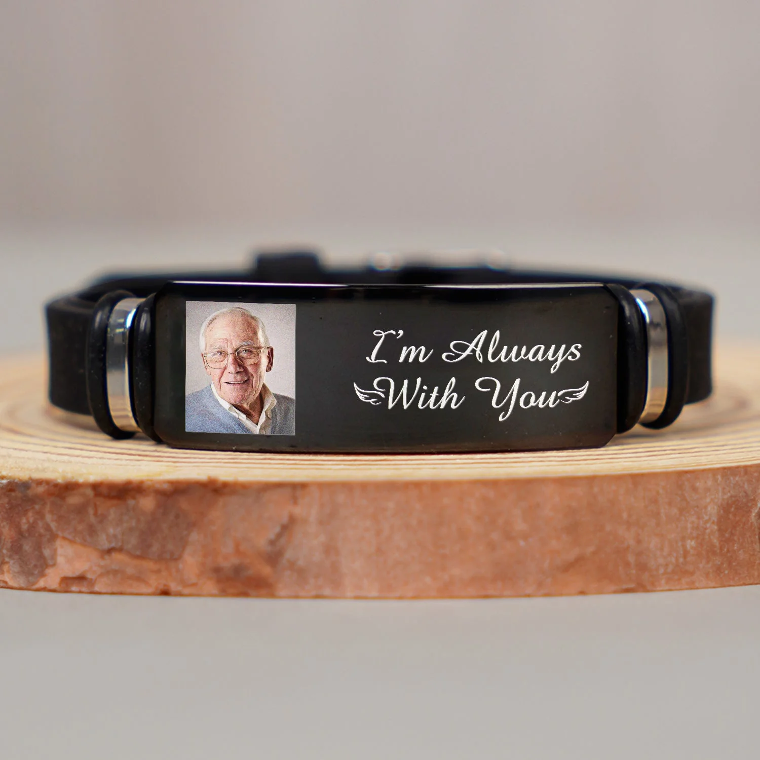 Custom Photo I'm Always With You - Memorial Gift For Family, Friend - Personalized Engraved Bracelet - Image 3