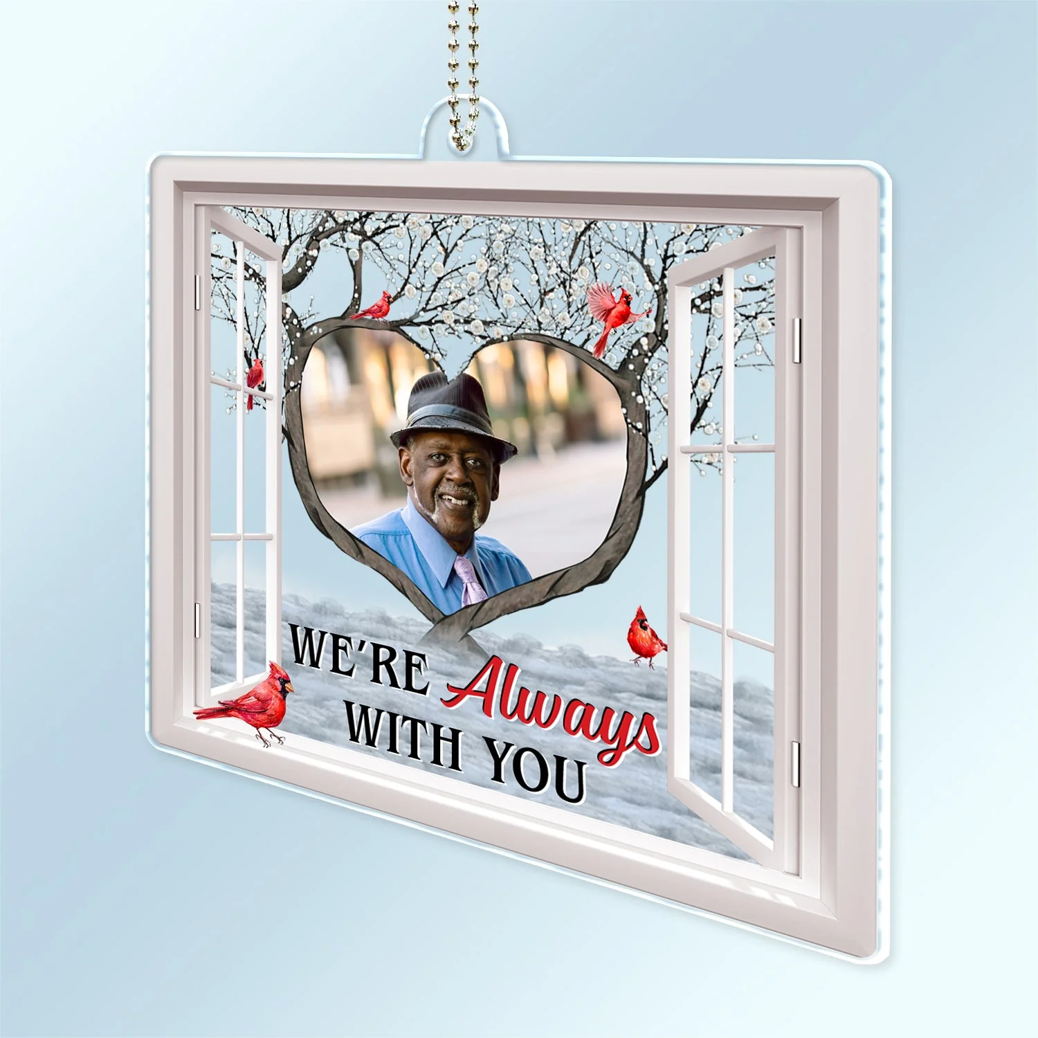 Custom Photo I'm Always With You - Memorial Gift For Family, Friends - Personalized Acrylic Car Hanger - Image 2