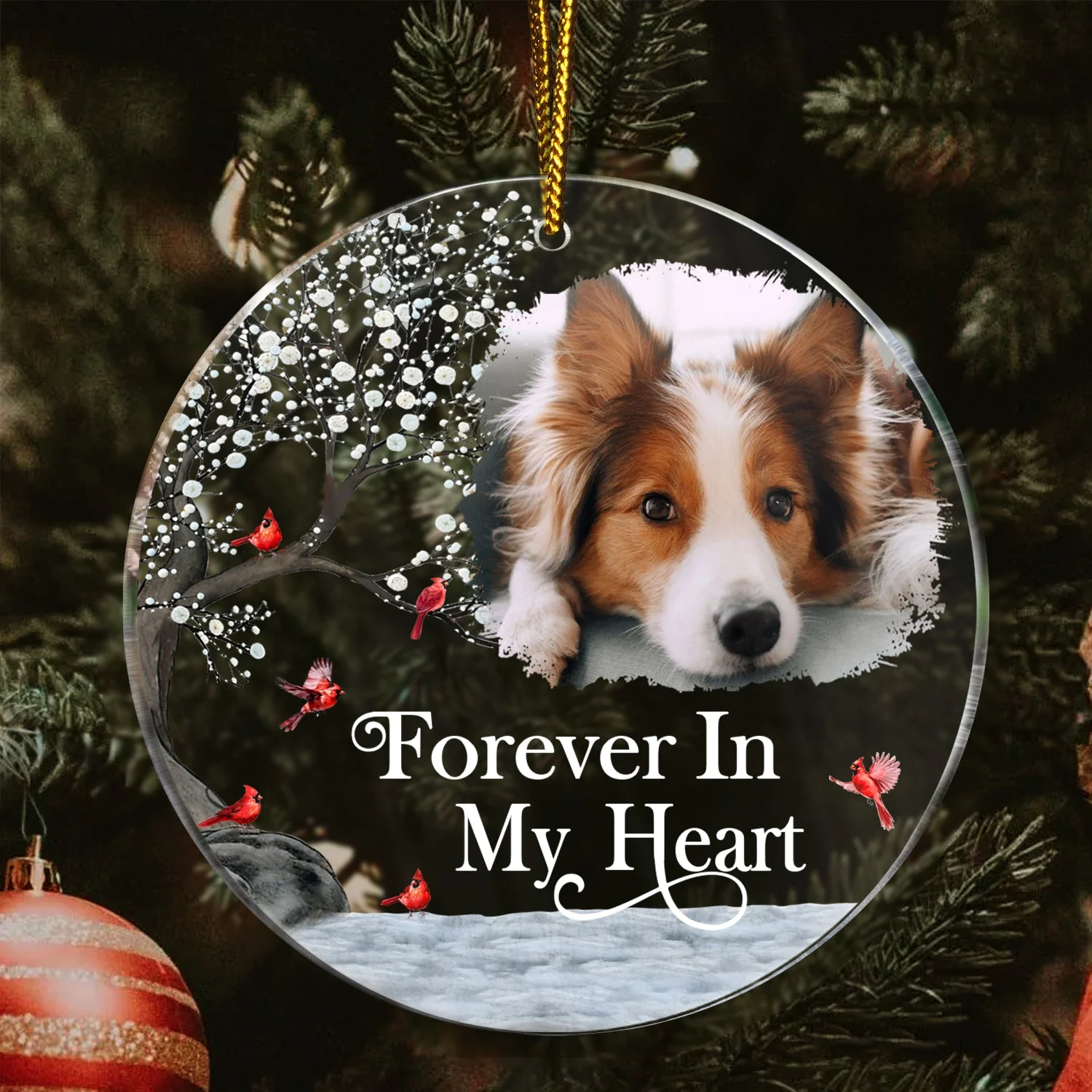 Custom Photo I'm Always With You - Memorial Gift For Family, Friends - Personalized Circle Acrylic Ornament - Image 3