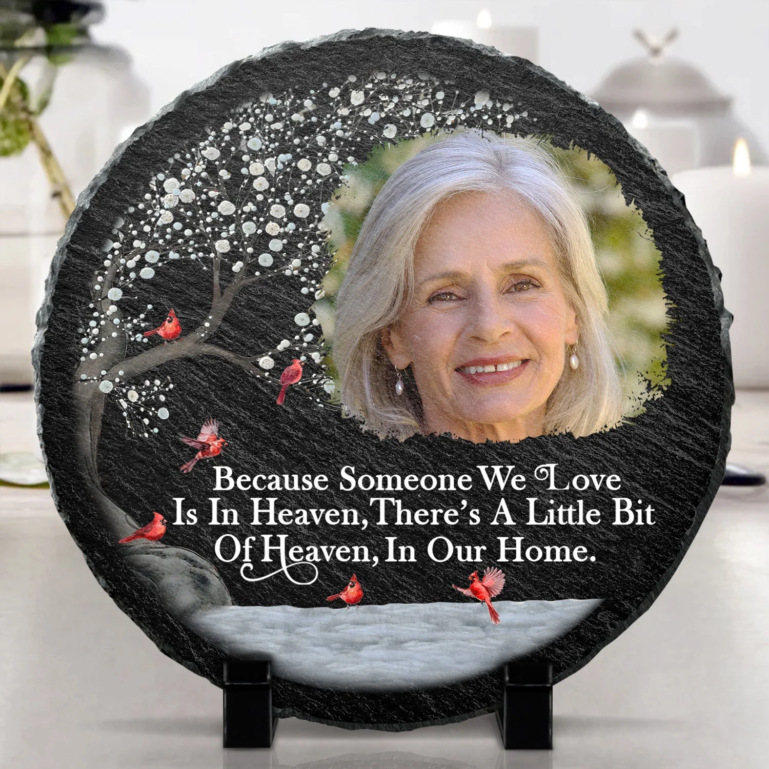 Custom Photo I'm Always With You - Memorial Gift For Family, Friends - Personalized Circle Memorial Garden Stone - Image 4