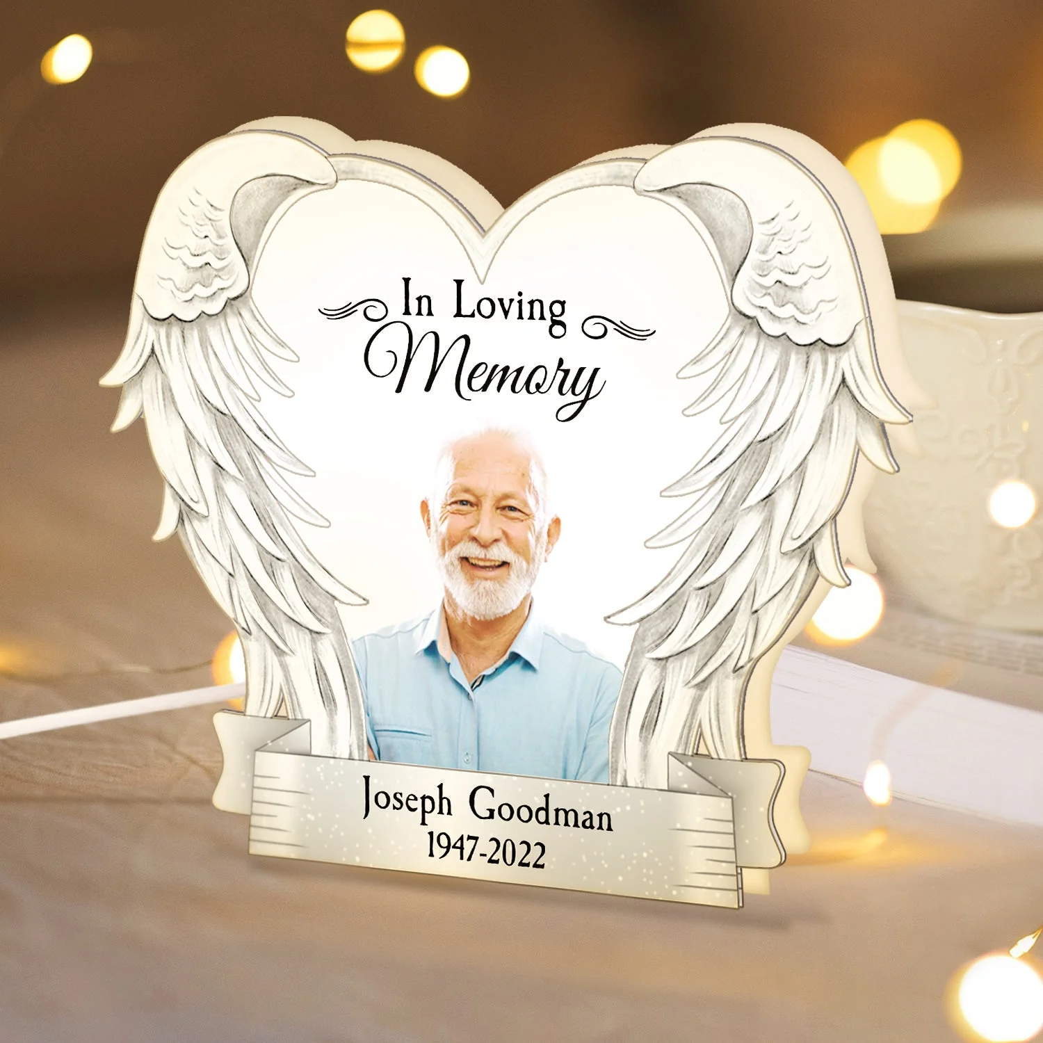 Custom Photo I'm Always With You - Memorial Gift For Family, Friends - Personalized Custom Shaped Photo Light Box - Image 5