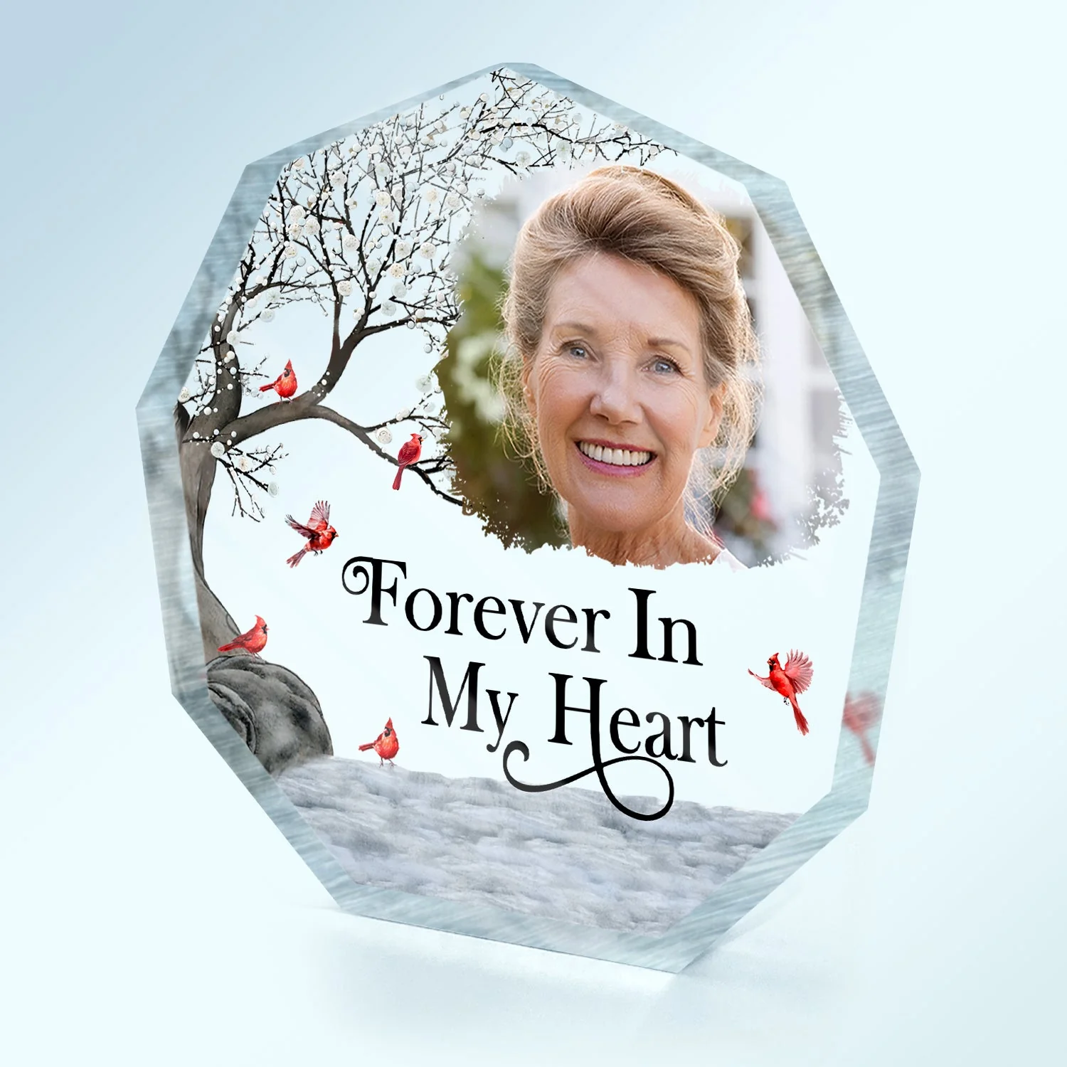 Custom Photo I'm Always With You - Memorial Gift For Family, Friends - Personalized Nonagon Shaped Acrylic Plaque - Image 2