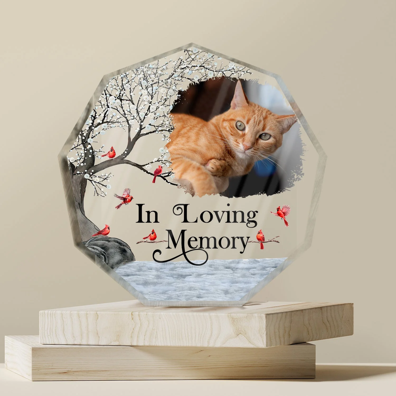 Custom Photo I'm Always With You - Memorial Gift For Family, Friends - Personalized Nonagon Shaped Acrylic Plaque - Image 4