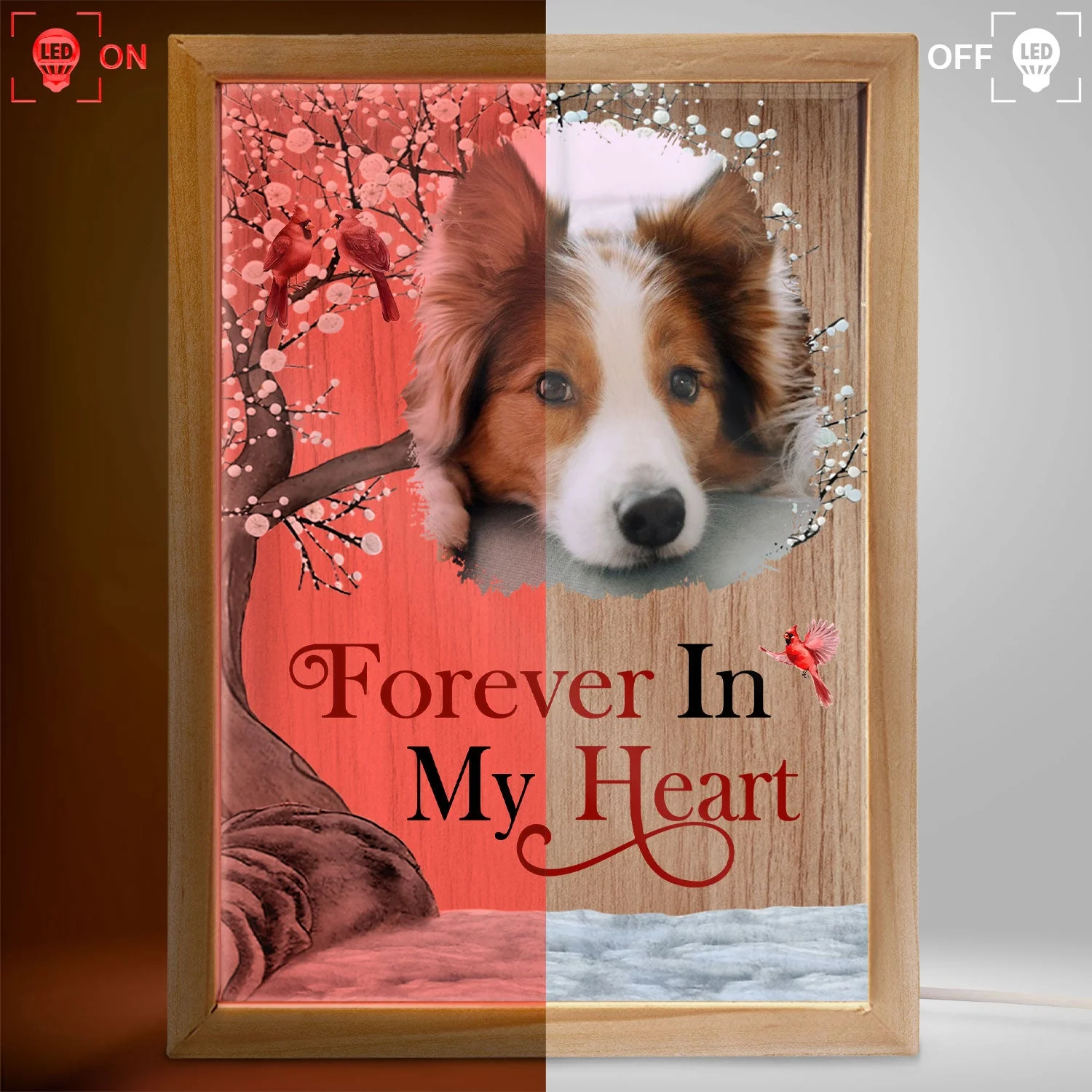 Custom Photo I'm Always With You - Memorial Gift For Family, Friends - Personalized Picture Frame Light Box - Image 3