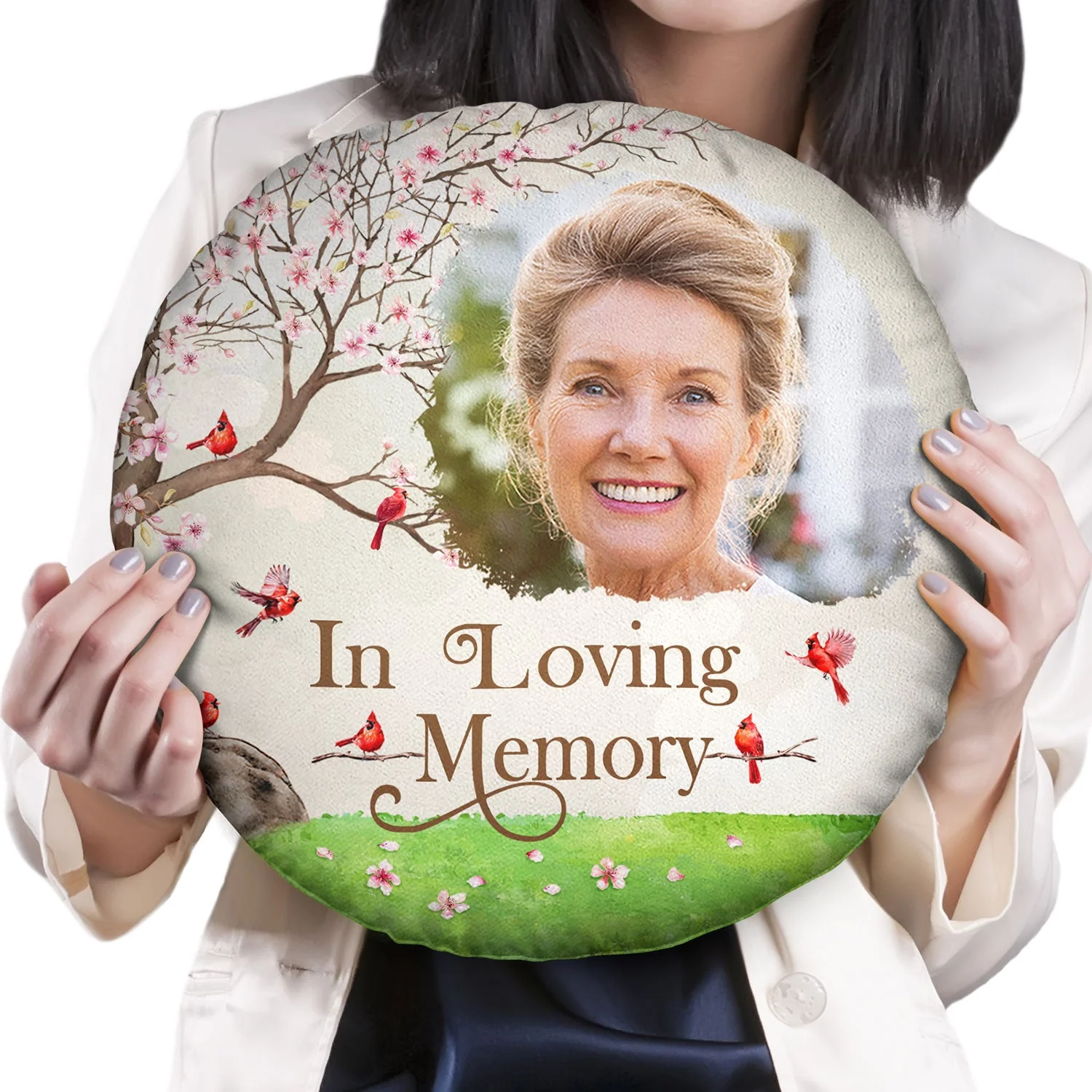 Custom Photo I'm Always With You - Memorial Gift For Family, Friends - Personalized Round Pillow - Image 2