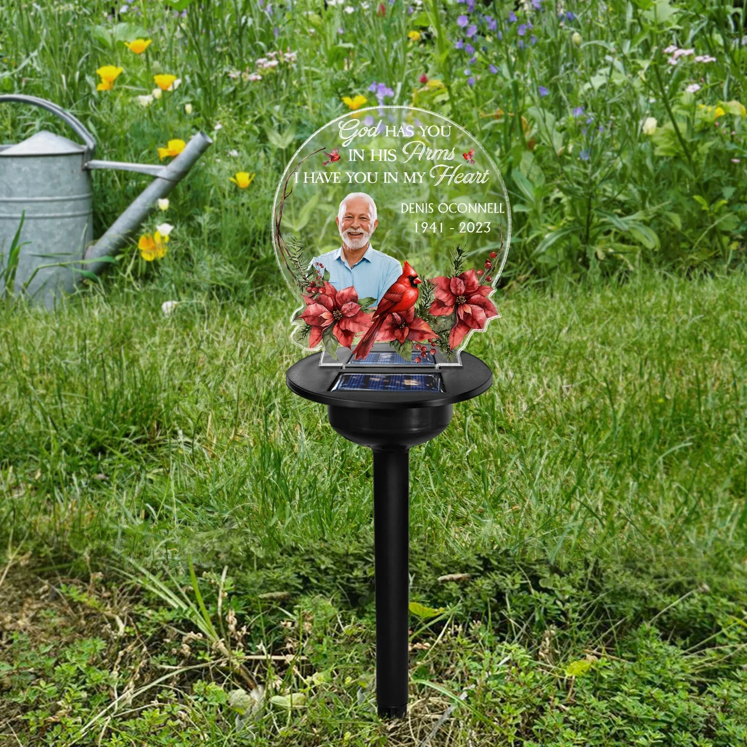 Custom Photo I'm Always With You - Memorial Gift For Family, Friends, Siblings, Dad, Mom - Personalized Solar Light - Image 5