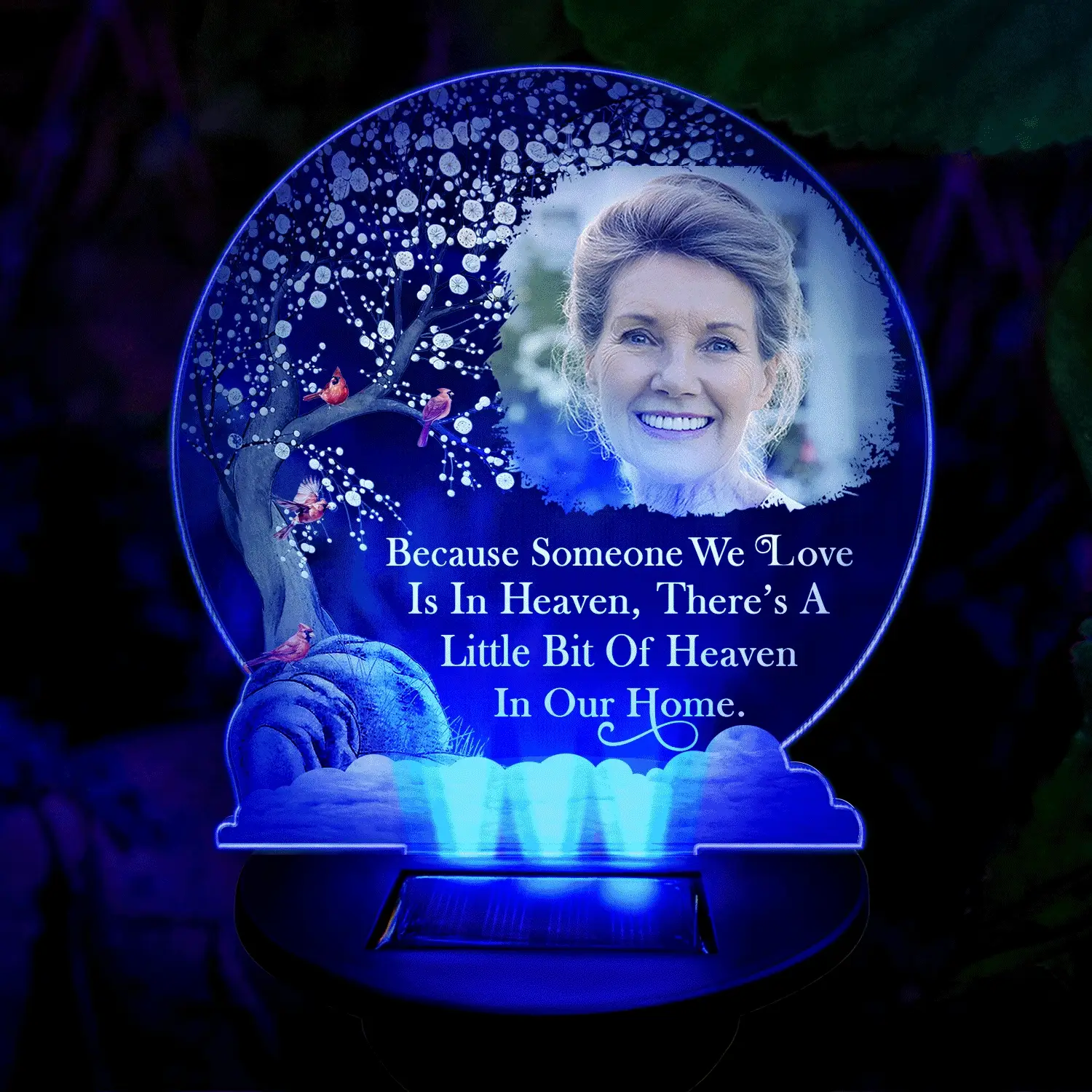 Custom Photo I'm Always With You - Memorial Gift For Family, Friends, Siblings - Personalized Solar Light - Image 2