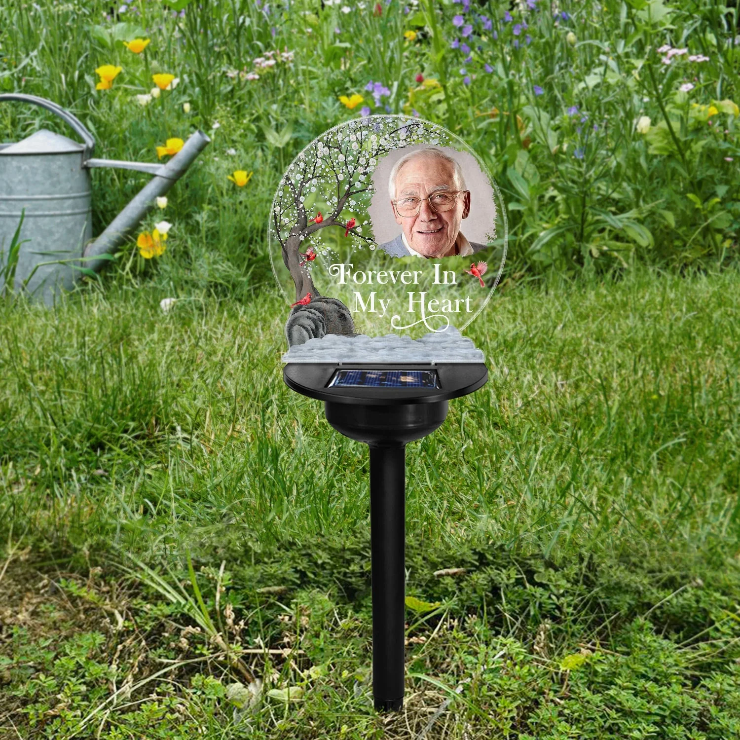 Custom Photo I'm Always With You - Memorial Gift For Family, Friends, Siblings - Personalized Solar Light - Image 4