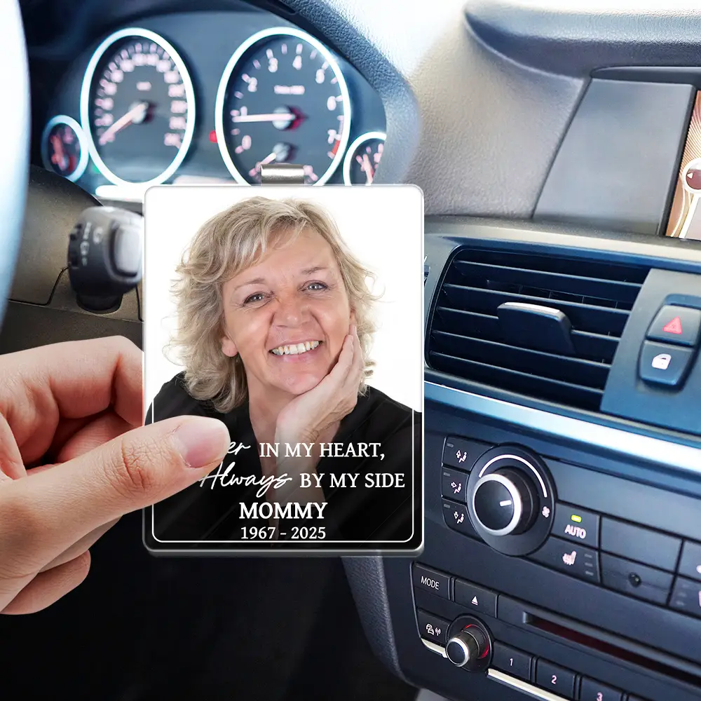 Custom Photo I'm Always With You Memorial Gift - Personalized Custom Shaped Acrylic Car Visor Clip - Image 3
