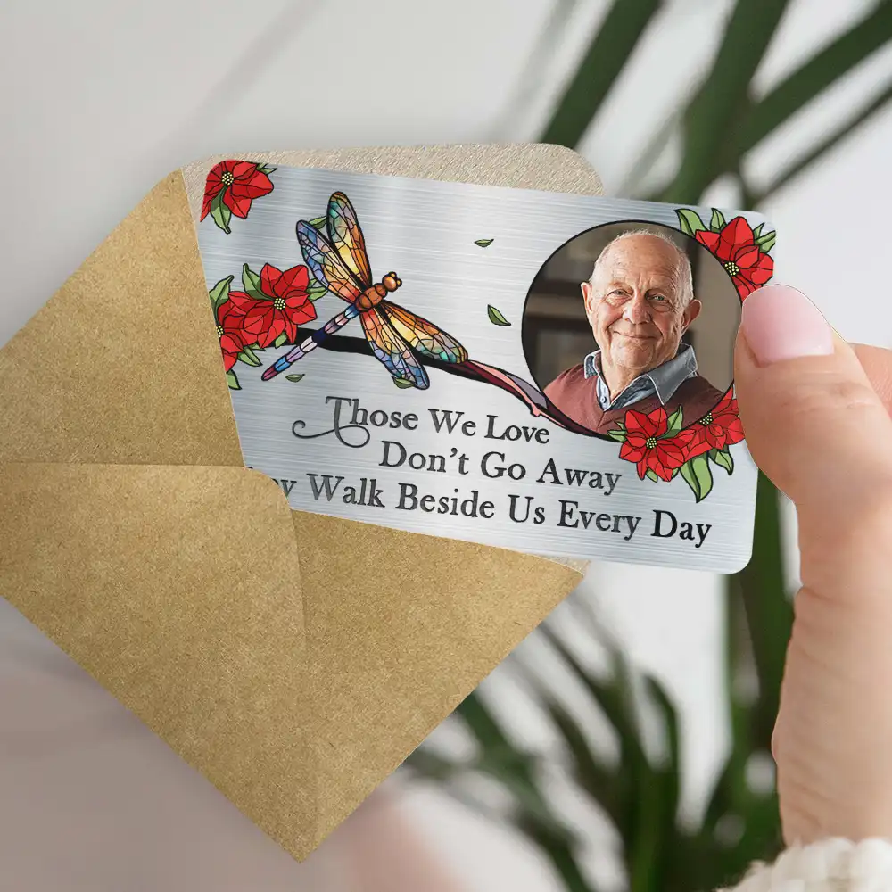 Custom Photo I'm Always With You Memorial - Personalized Aluminum Wallet Card - Image 5