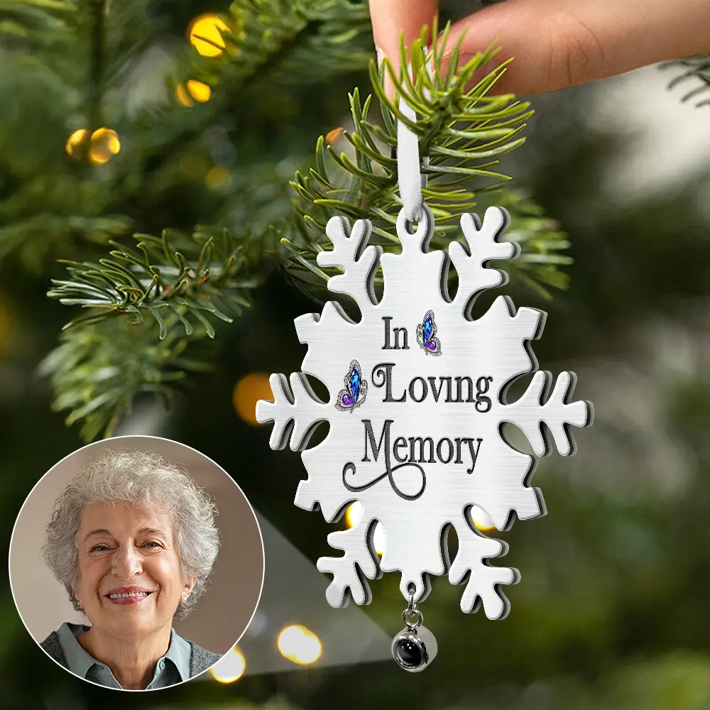Custom Photo I'm Always With You Memorial - Personalized Custom Shaped Photo Projection Ornament - Image 2