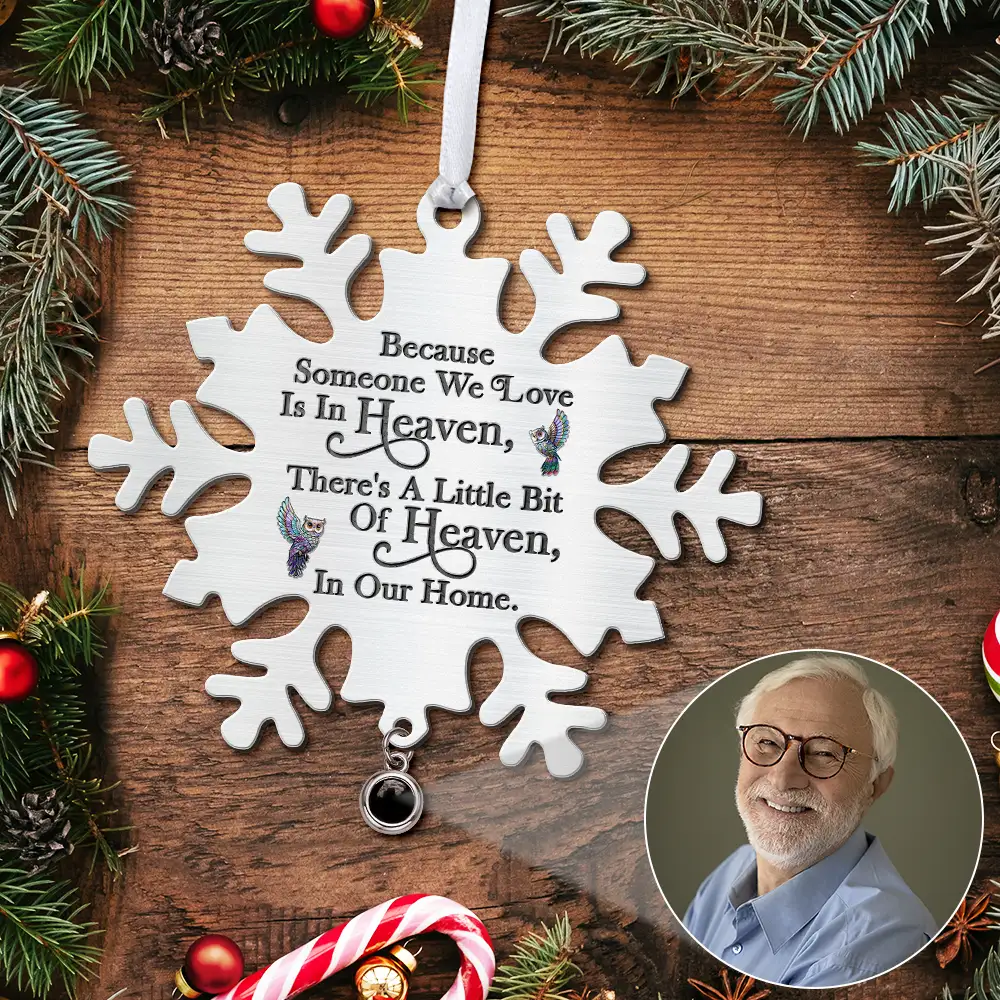 Custom Photo I'm Always With You Memorial - Personalized Custom Shaped Photo Projection Ornament - Image 5