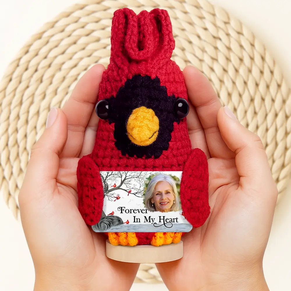 Custom Photo I'm Always With You Memorial - Personalized Doll Crochet With Custom Card - Image 2