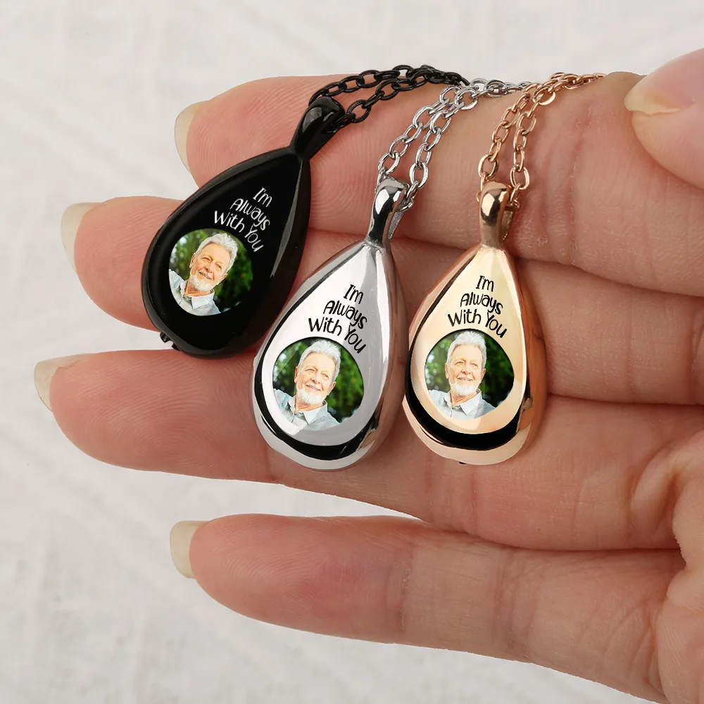 Custom Photo I'm Always With You Memorial - Personalized Keepsake Necklace - Image 5