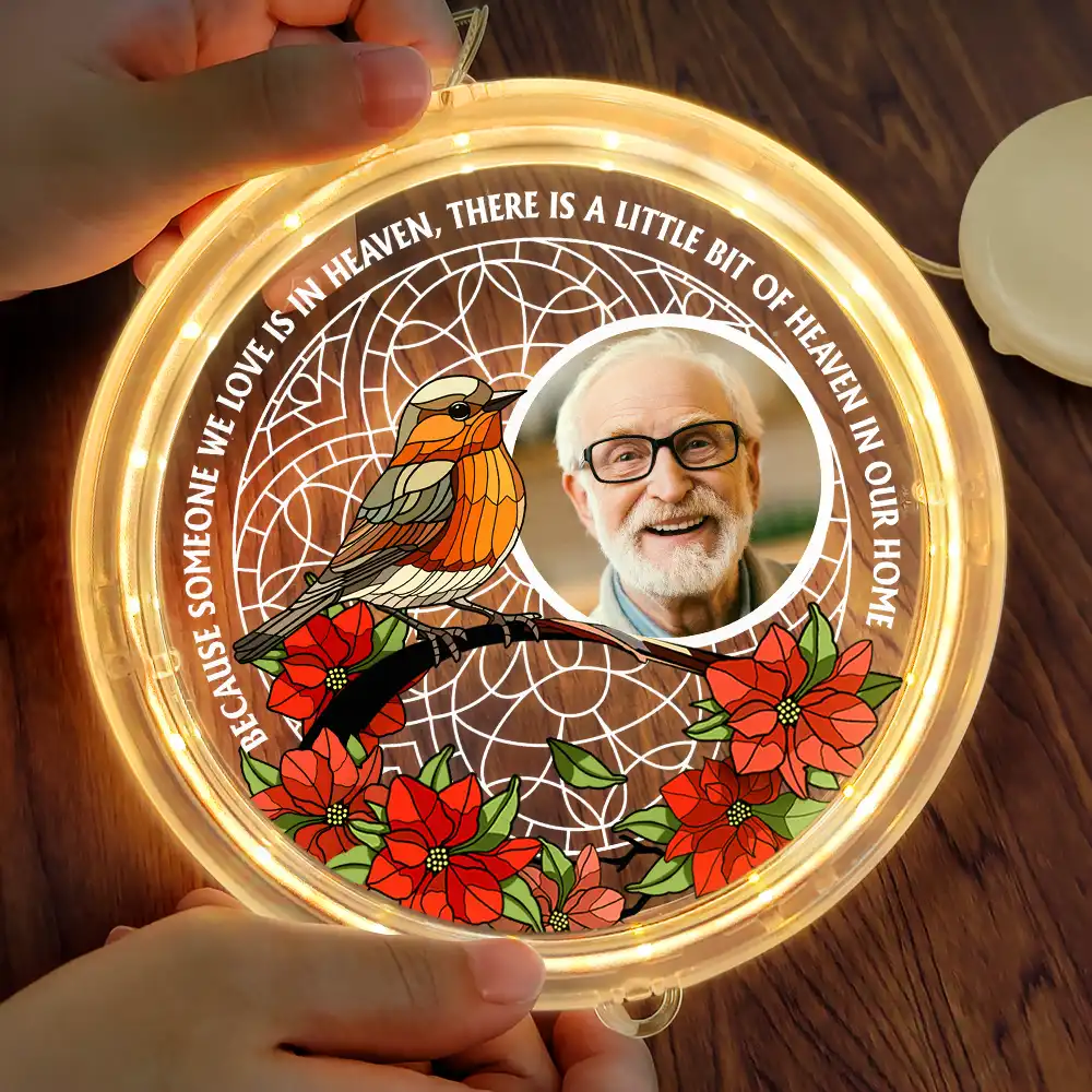 Custom Photo I'm Always With You Memorial - Personalized LED Pendant Light - Image 3