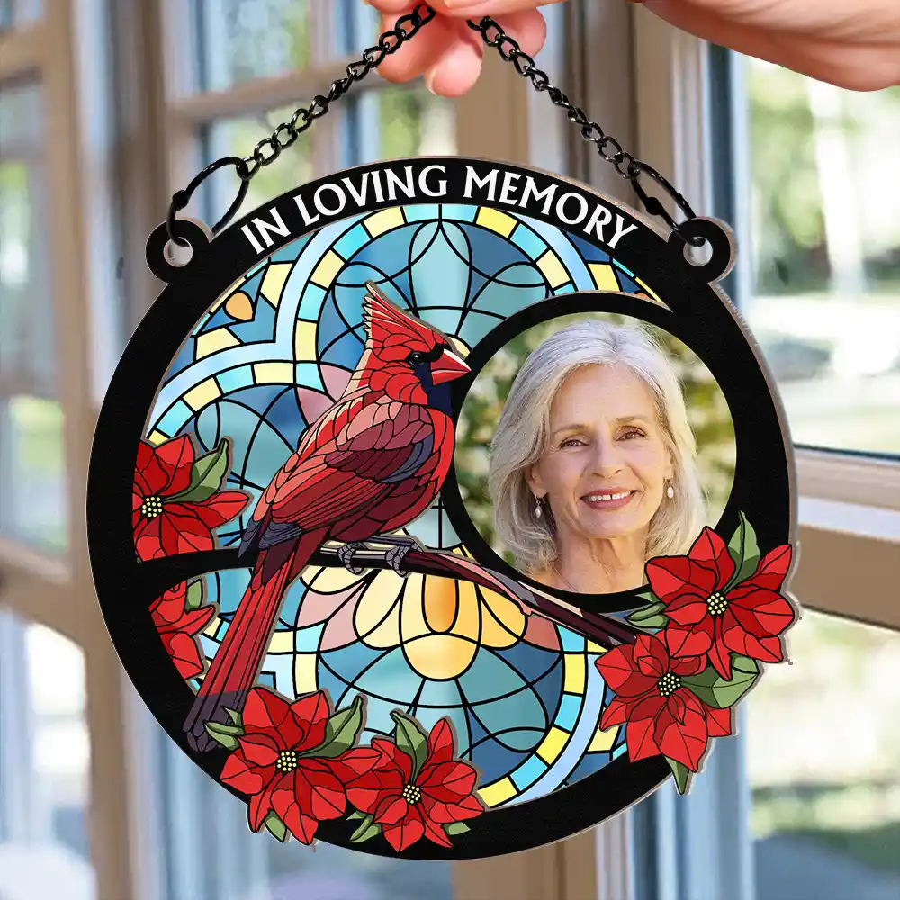 Custom Photo I'm Always With You Memorial - Personalized Window Hanging Suncatcher Ornament - Image 3