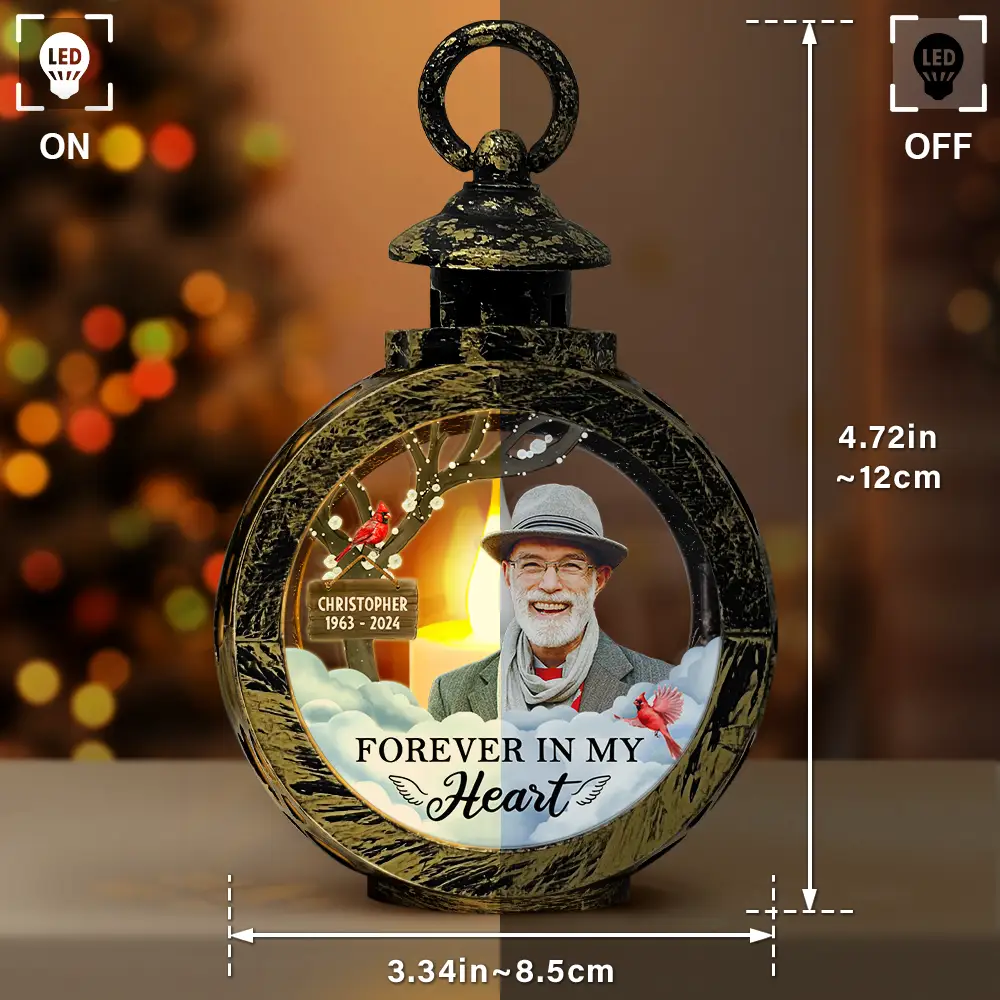 Custom Photo I'm Always With You - Personalized Candlelight Lantern Ornament - Image 4