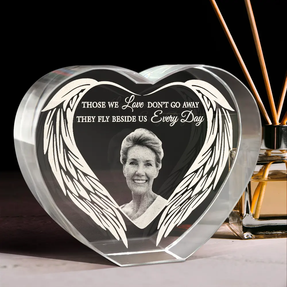 Custom Photo I'm Always With You - Personalized Crystal Heart - Image 3