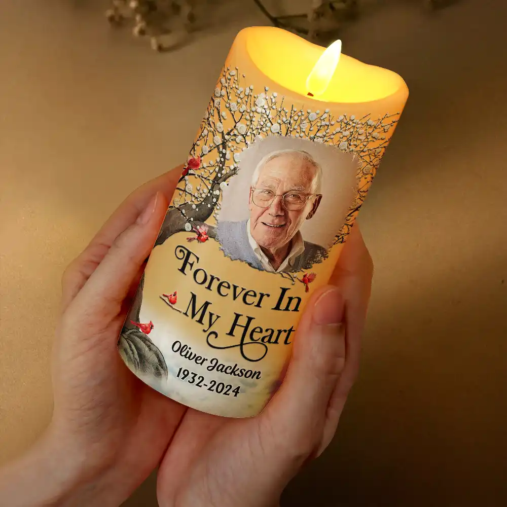 Custom Photo I'm Always With You - Personalized Flameless LED Candle - Image 3