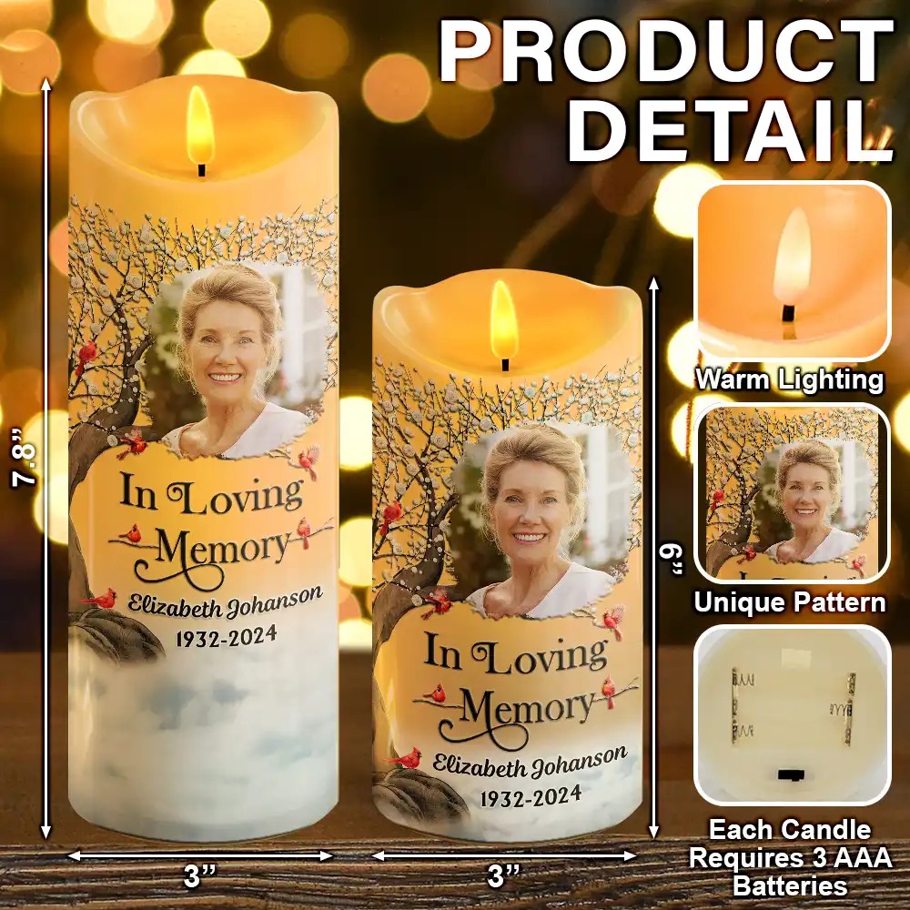 Custom Photo I'm Always With You - Personalized Flameless LED Candle - Image 5