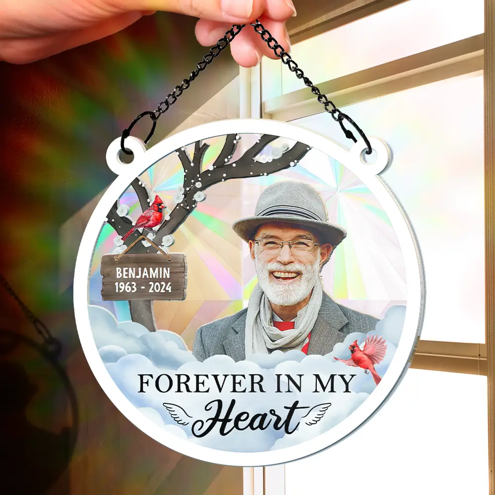 Custom Photo I'm Always With You - Personalized Window Hanging Rainbow Suncatcher - Image 3