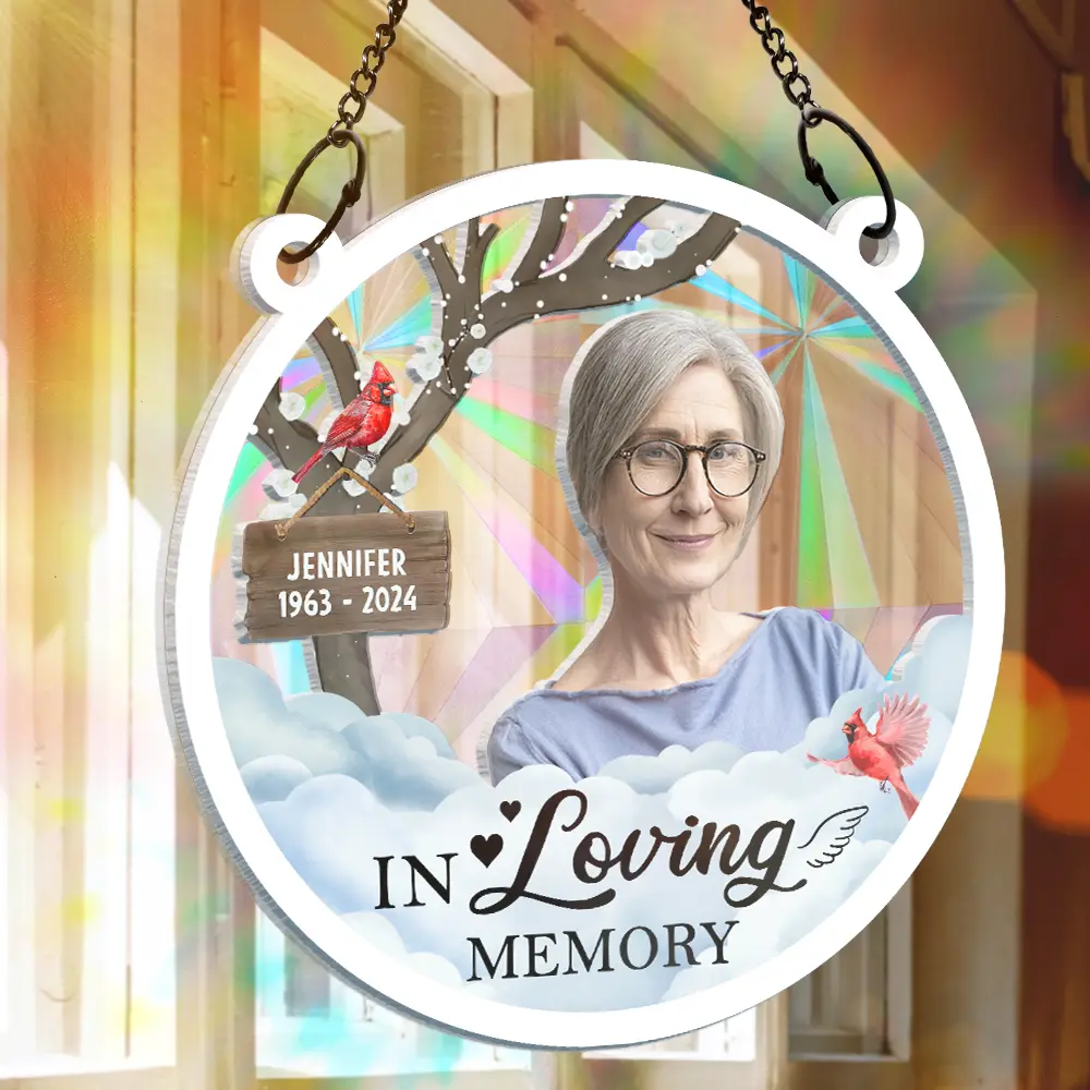 Custom Photo I'm Always With You - Personalized Window Hanging Rainbow Suncatcher - Image 4