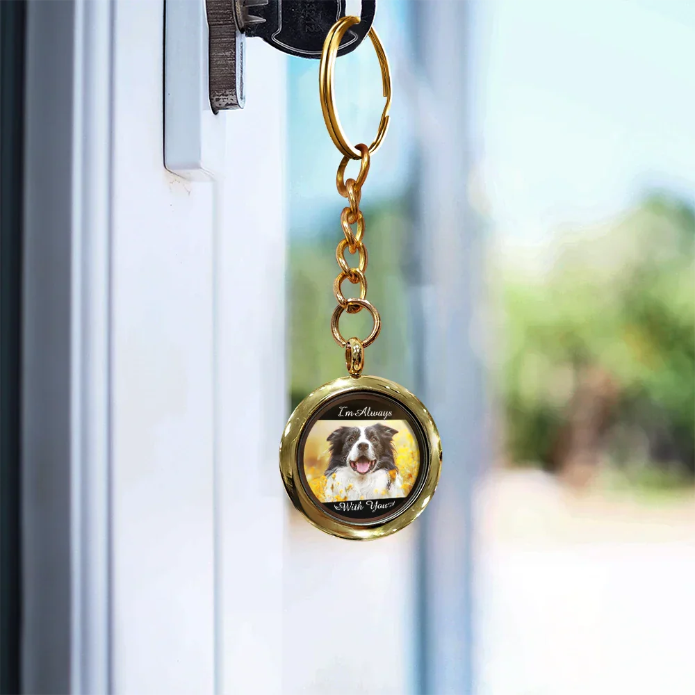 Custom Photo I'm Always With You Pet Memorial - Personalized Keepsake Keychain - Image 4