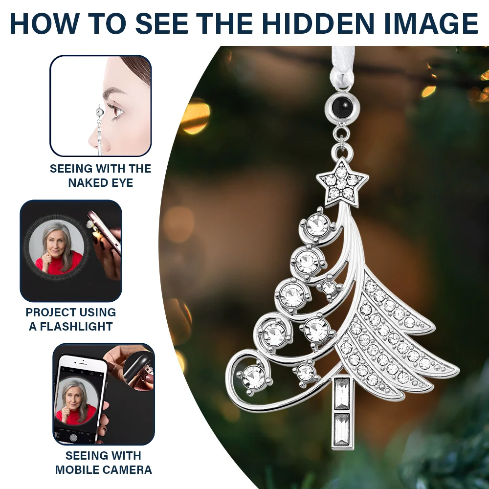Custom Photo I'm Always With You Sympathy Memorial - Personalized Photo Projection Ornament - Image 6