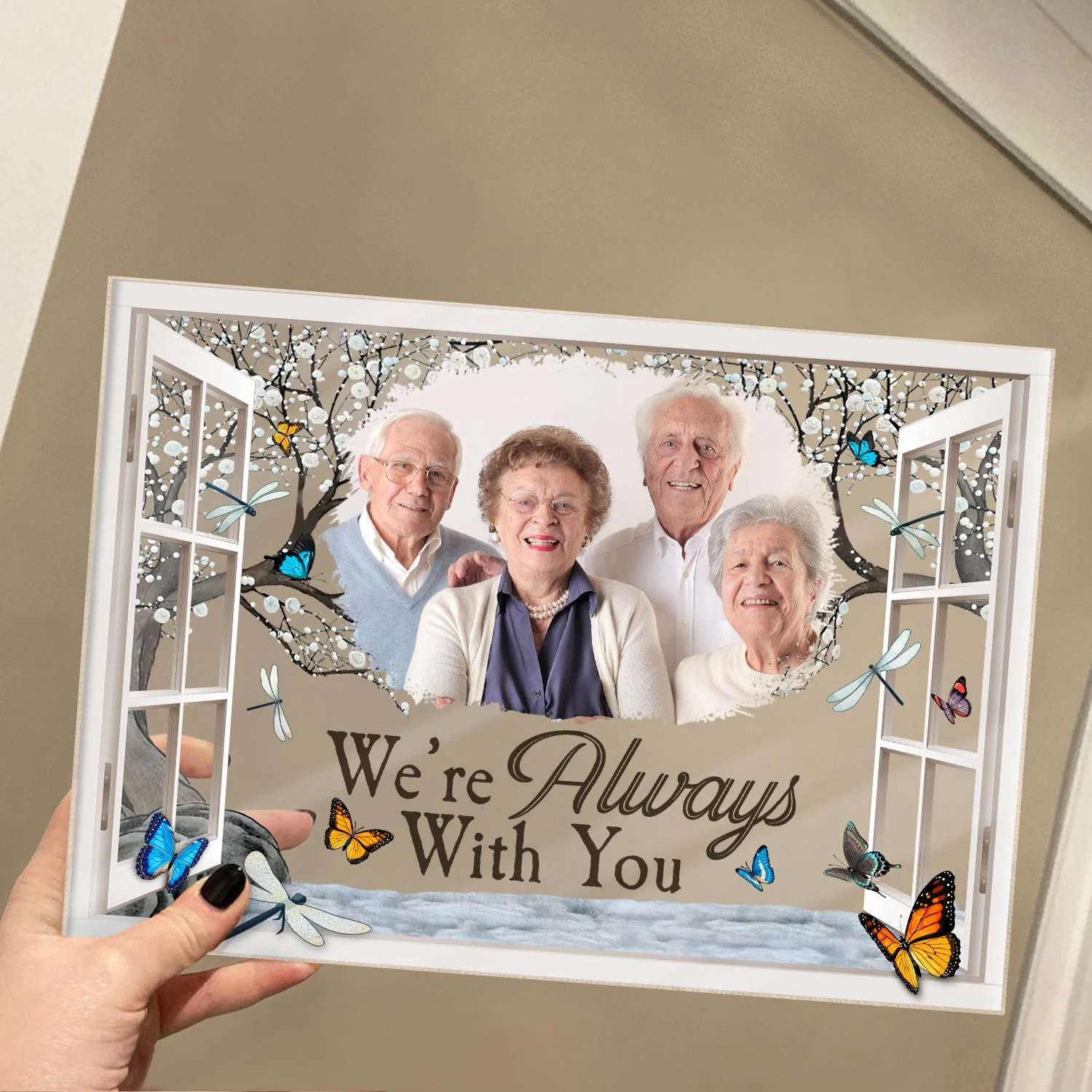 Custom Photo I'm Always With You Window - Memorial Gift For Family, Friends - Personalized Horizontal Rectangle Acrylic Plaque - Image 4